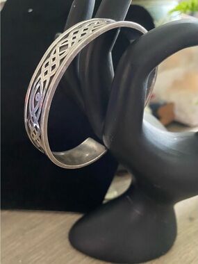 Vintage Sterling Silver Celtic Knot Cuff Bracelet • 925 • 34g Unisex